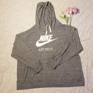 NIKE Plus-Size Light Hoodie in Gray